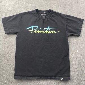 Primitive Apparel Shirt Medium Black Short Sleeve Casual Streetwear Men's
